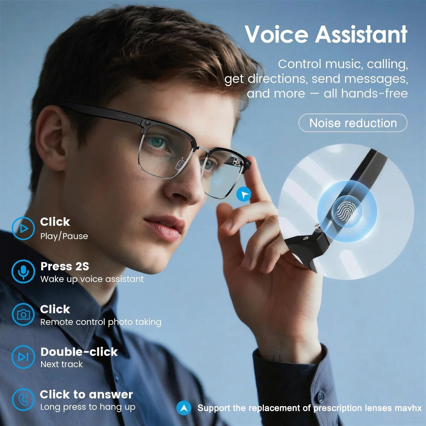 Smart Vision Bluetooth Sunglasses